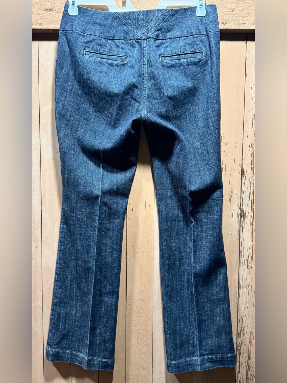 one 5 one Dark Blue Flare Jeans with Triple Button Waist - Picture 3 of 3